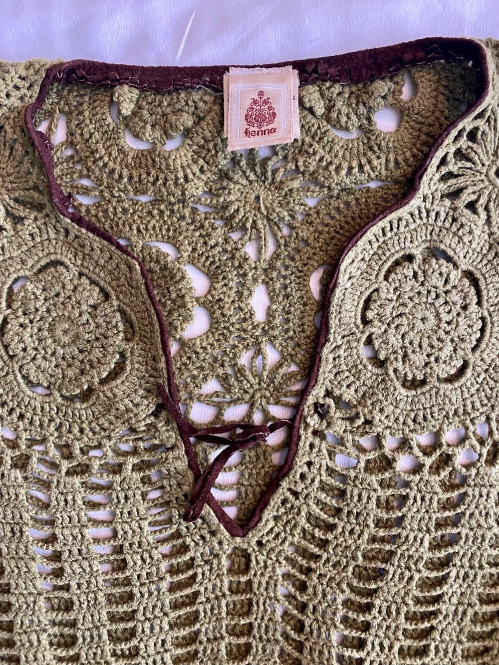 Vintage Macrame Knit Top